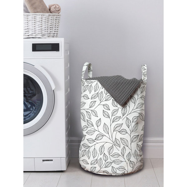 East Urban Home Ambesonne Leaves Laundry Bag, Hand Drawn Style Simple